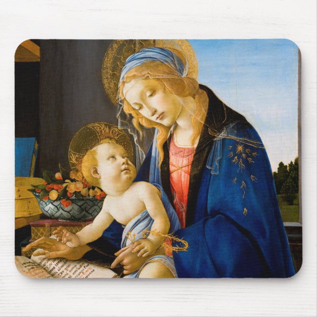 Jungfrau und Kind, Sandro Botticelli Mousepad (Vorne)