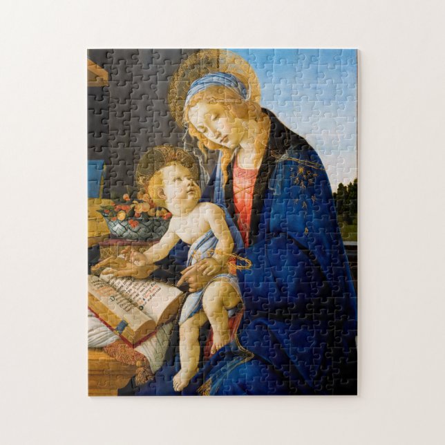 Jungfrau und Kind, Sandro Botticelli Puzzle (Vertikal)