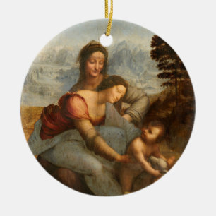 Jungfrau und Kind St. Anne Leonardo da Vinci Keramik Ornament
