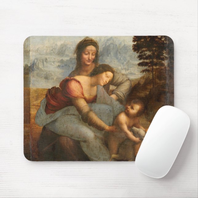 Jungfrau und Kind St. Anne Leonardo da Vinci Mousepad (Mit Mouse)