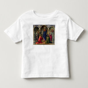 Jungfrau und Kind umgeben durch Engel Kleinkind T-shirt