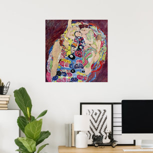 Jungfrau (Virgin), Gustav Klimt, Vintage Art Nouve Poster