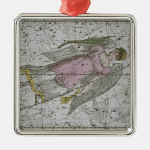 Jungfrau, von "einem himmlischen Atlas", Kneipe. Silbernes Ornament