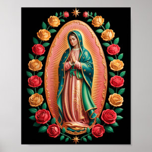 Jungfrau von Guadalupe Heilige Maria Christlich Re Poster