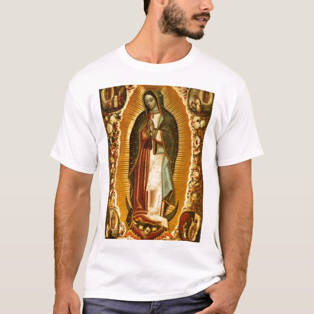Jungfrau von Guadalupe Mary T-Shirt (Vorderseite)