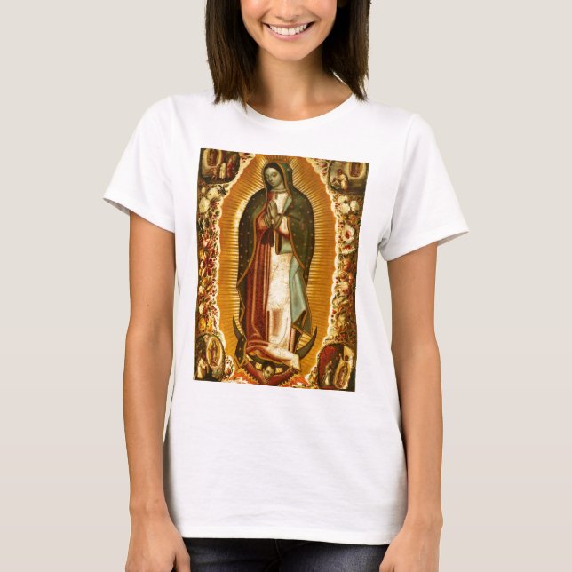 Jungfrau von Guadalupe Mary T-Shirt (Vorderseite)