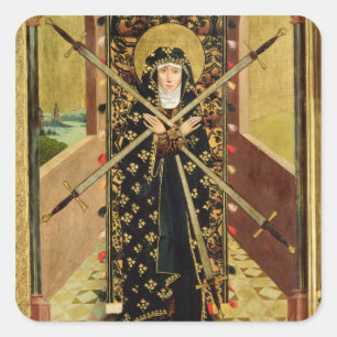 Jungfrau von Sieben Trauern aus dem Kuppelaltar, 1 Quadratischer Aufkleber