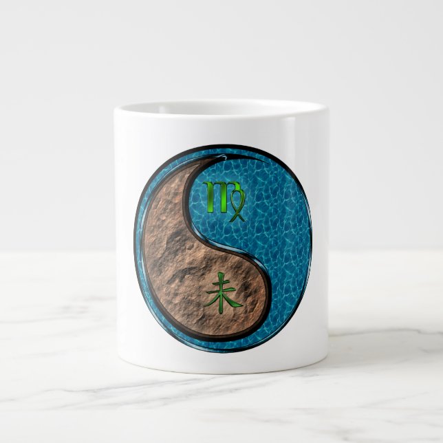 Jungfrau & Wasserziege Jumbo-Tasse (Vorderseite)