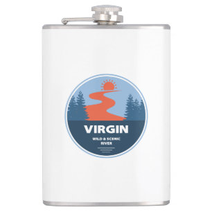 Jungfrau Wild und Landschaftlicher Fluss Utah Flachmann