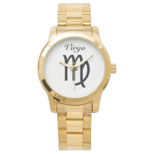 Jungfrau-Zeichen des Zodiaks. Mens Uhren. Armbanduhr