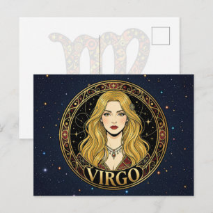 Jungfrau-Zodiac-Symbol Postkarte