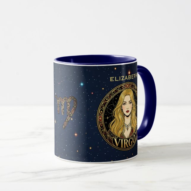 Jungfrau-Zodiac-Symbol Tasse (VorderseiteRechts)