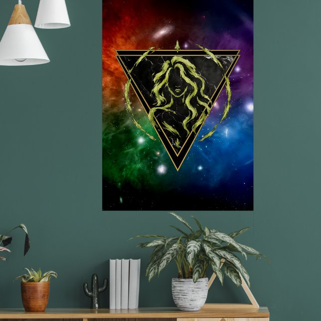 Jungfrau Zodiaque Geschenk Astrologie Poster (Wohnzimmer 1)