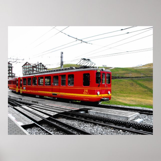 Jungfraubahn in der Schweiz Poster (Vorne)