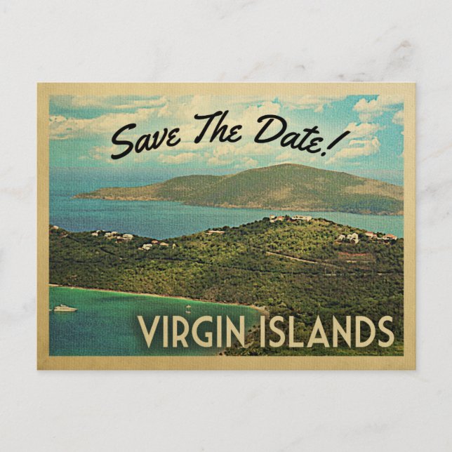 Jungfrauen Save the Date Vintage Postkarten (Vorderseite)
