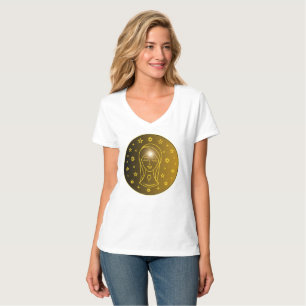 Jungfrauen-Tierkreiszeichen-Emblem Minimales Him T-Shirt