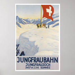 Jungfraujoch Kunst Schweizer Reiseplakat Schweiz Poster