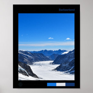 Jungfraujoch Reise Kunst - Schweizer Skifahren Sou Poster
