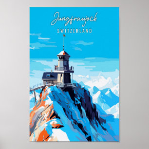 Jungfraujoch Schweiz Jahrgang Poster