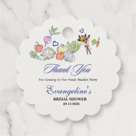 Jungfräulich vom Markt Brautdusche Party Danke Geschenkanhänger