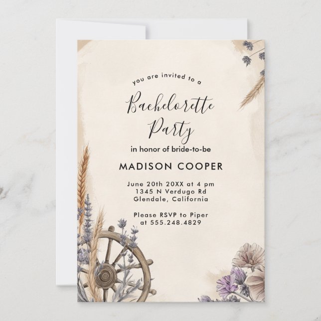 JUNGGESELINNEN-ABSCHIED 1 EINLADUNG (Vorderseite)