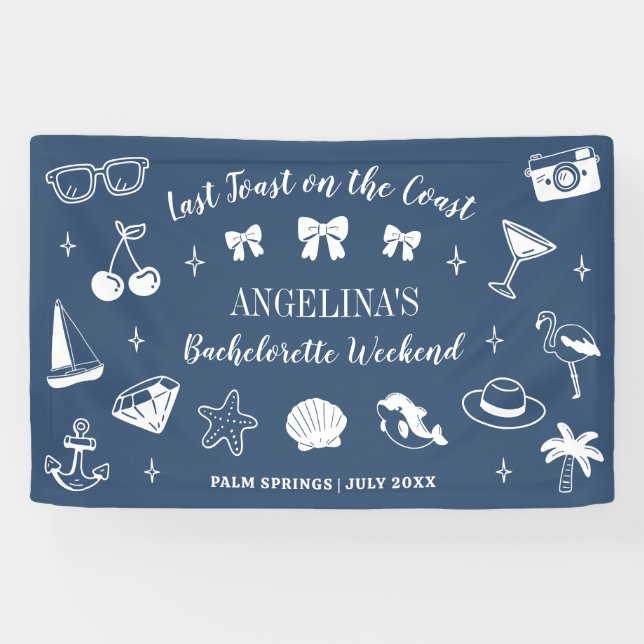 Junggeselinnen-Abschied am Strand Banner (Horizontal)