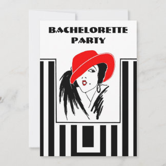 Junggeselinnen-Abschied Art-Déco-Stil Einladungen