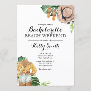 Junggeselinnen-Abschied Beach Week Einladung