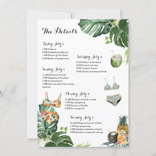 Junggeselinnen-Abschied Beach Weekend Ausflug Einladung