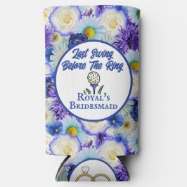 Junggeselinnen-Abschied Brautparty Golf Blue Flora Selters Dosenkühler