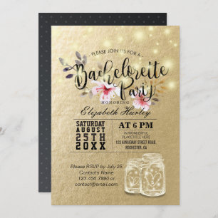 Junggeselinnen-Abschied Brautparty Mason Jar Light Einladung