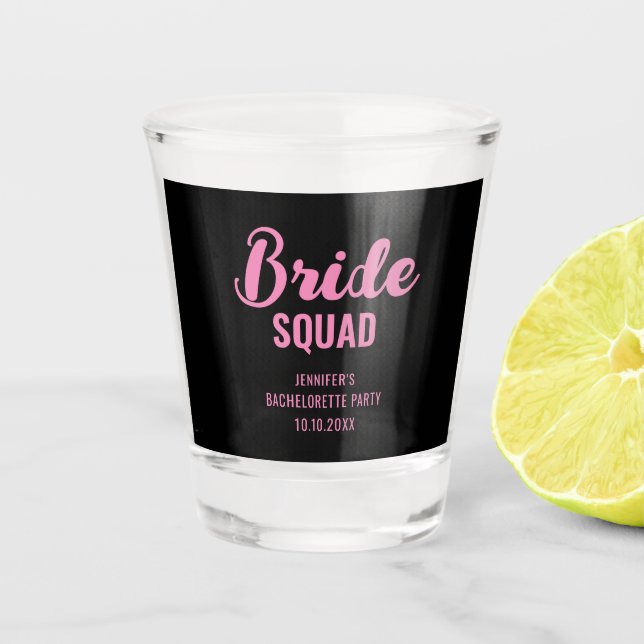 Junggeselinnen-Abschied-Brautparty Schnapsglas (Vorderseite)