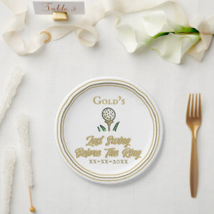 Junggeselinnen-Abschied, Brautparty Weißes Gold Pappteller