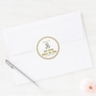 Junggeselinnen-Abschied, Brautparty Weißgold Runder Aufkleber