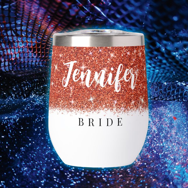 Junggeselinnen-Abschied Bride Red Glitzer Wine Tum (Von Creator hochgeladen)