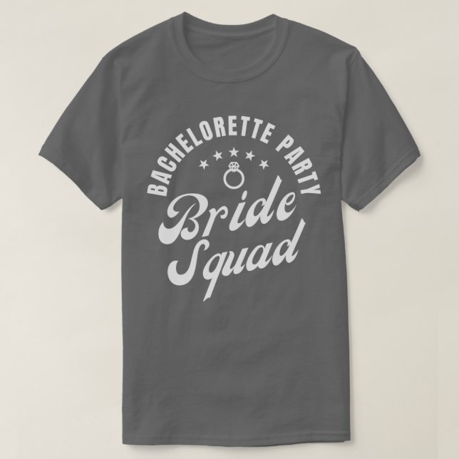 Junggeselinnen-Abschied Bride Squad T-Shirt (Design vorne)