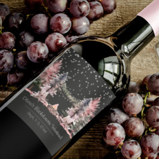 Junggeselinnen-Abschied Camping Weekend Weinetikett