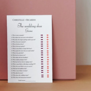 Junggeselinnen-Abschied Card für Hochzeitsschuh Ankündigung