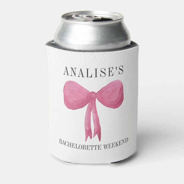 Junggeselinnen-Abschied Coozie Cooler Pink Pastell Dosenkühler (Kanne Rückseite)