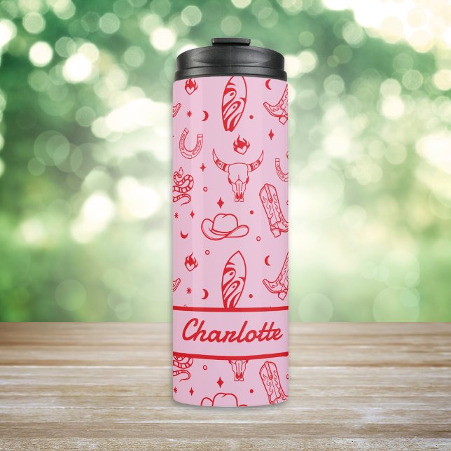 Junggeselinnen-Abschied Cowgirl Custom Cowgirl Thermosbecher (Bachelorette Party Coastal Cowgirl Custom Thermal Tumbler
)