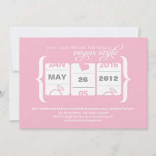 Junggeselinnen-Abschied der Slotmaschine in Vegas Einladung