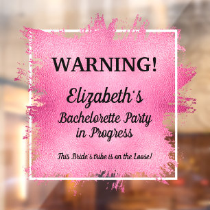 Junggeselinnen-Abschied des Fortschrittswagens Fensteraufkleber