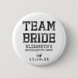 Junggeselinnen-Abschied des Kollegiums Team Bride Button