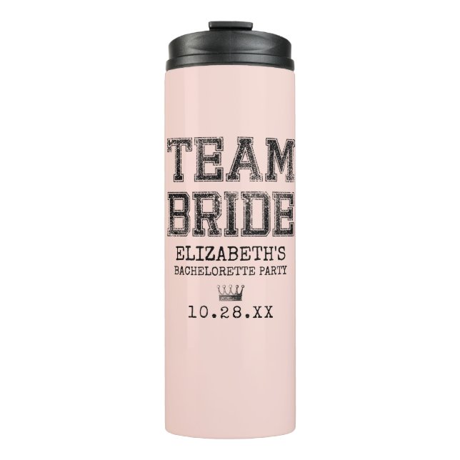 Junggeselinnen-Abschied des rosa Kollegiums Thermosbecher (Vorderseite)