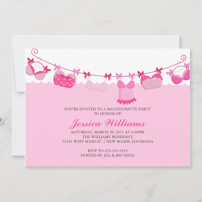 Junggeselinnen-Abschied Einladung (Vorderseite)