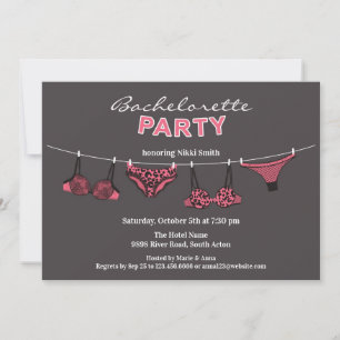 Junggeselinnen-Abschied Einladung von Lingerie Fla