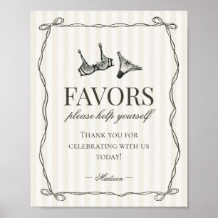 Junggeselinnen-Abschied-Favoriten für die Schwarze Poster