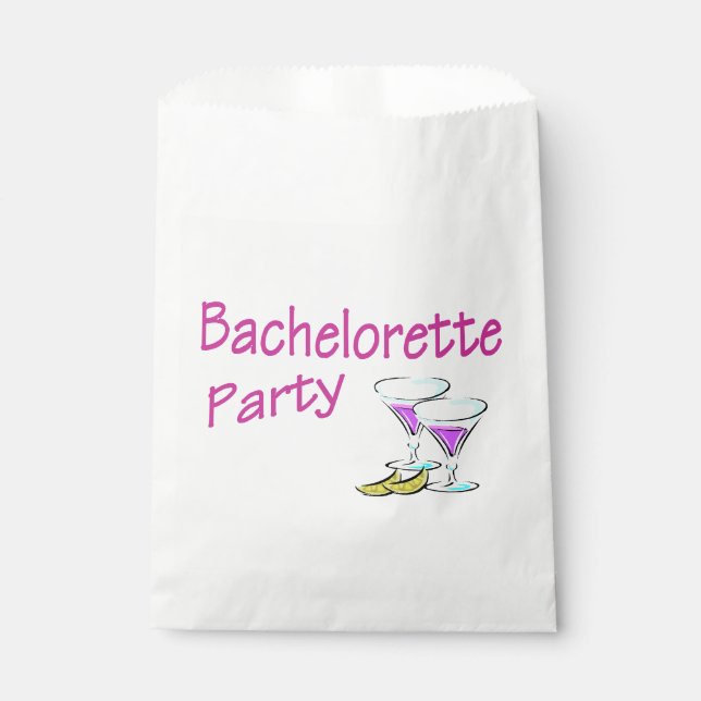 Junggeselinnen-Abschied-Favoriten Geschenktütchen (Vorderseite)