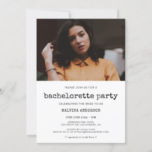 Junggeselinnen-Abschied-Foto für Vintage Schreibma Einladung