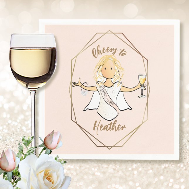 Junggeselinnen-Abschied Funny Female Cartoon Fun P Serviette (Von Creator hochgeladen)